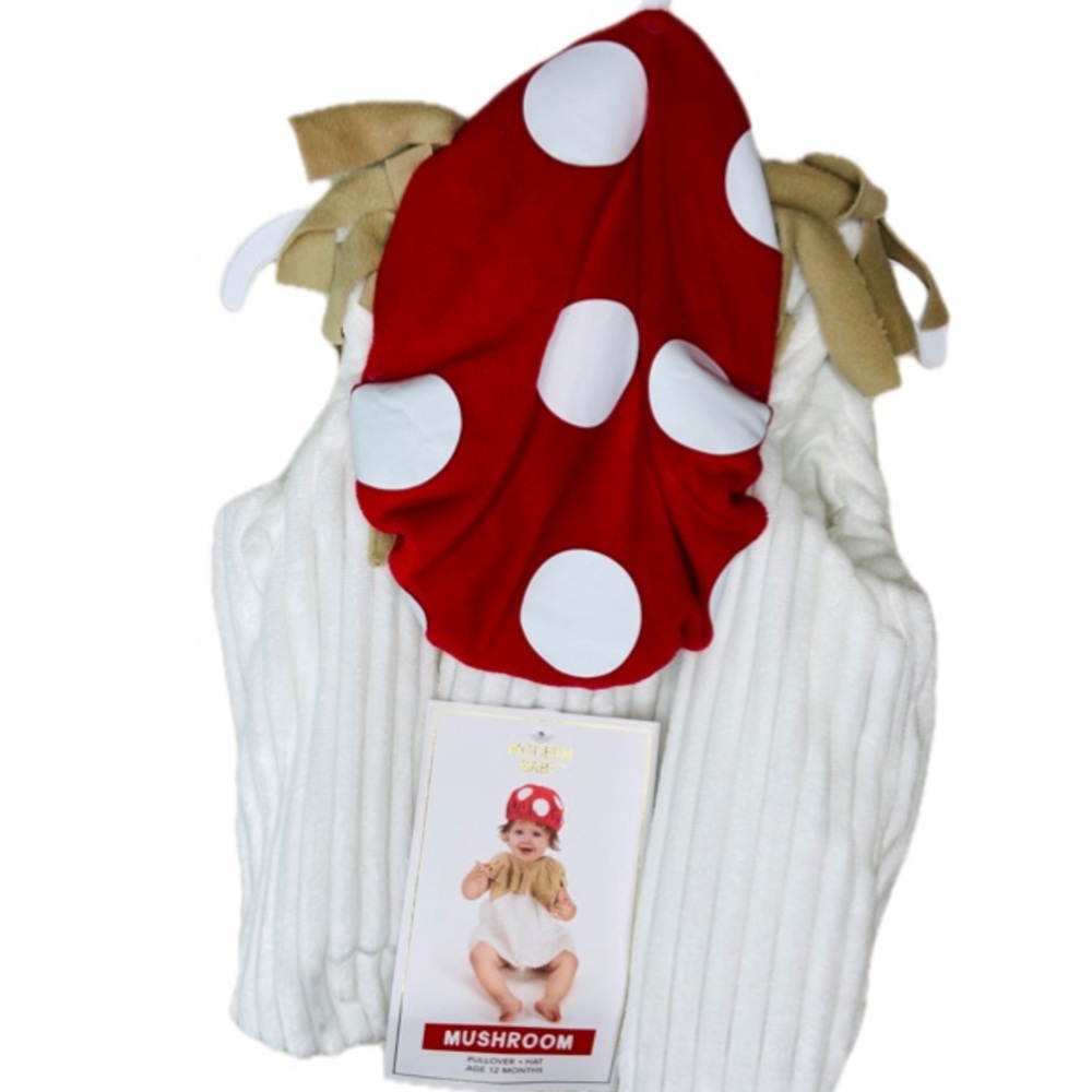 MODERN BABY Mushroom Costume Infant Size 12 Months - Picture 2 of 4
